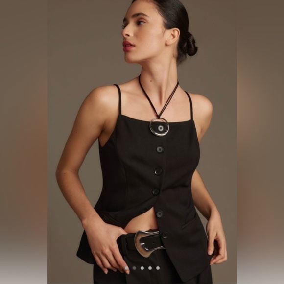 Anthropologie Tops - Anthropologie Sunday in Brooklyn Ponte Apron Vest in Black